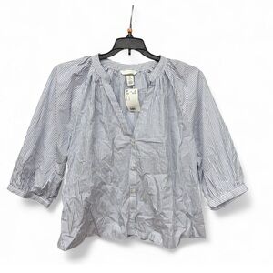 H&M Striped Blue Blouse